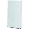Scarpiera in metallo con 3 ante colore bianco 50x14x104 cm