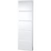 Scarpiera metallo bianca con 5 ante 50x15x168 cm