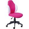 Inter Link Sedia ufficio in tessuto lampone e bianco, 52x56x94-103,5 cm