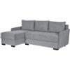 BellaHome Divano con penisola reversibile bellahome gemini grigio, 208x148x91 cm