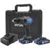 Hyundai Kit valigetta trapano a percussione a batteria hyundai 60 nm 2 batterie 20v 2ah e caricabatterie - cod. 25856