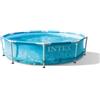 Intex Piscina fuori terra con struttura rotonda intex metal frame beachside blu 305x305x76 cm - cod. 28206np