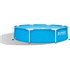 Intex Piscina fuori terra con struttura rotonda intex metal frame azzurro 244x244x51 cm - cod. 28205np