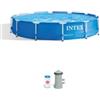 Intex Piscina fuori terra con struttura rotonda intex metal frame blu 366x366x76 cm - cod. 28212np