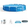 Intex Piscina fuori terra con struttura rotonda intex metal frame blu 457x457x122 cm - cod. 28242np
