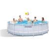 Intex Piscina fuori terra con struttura rotonda intex prisma frame chevron effetto rigato 488x488x122 cm - cod. 26746np