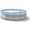 Intex Piscina fuori terra con struttura rotonda intex prisma frame clearview grigio chiaro 488x488x122 cm - cod. 26730np