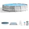 Intex Piscina fuori terra con struttura rotonda intex prisma frame grigio chiaro 457x457x107 cm - cod. 26724np