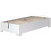 Letto singolo contenitore con piedini bed box bianco 90x190 cm