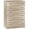 Sarmog Cassettiera 6 cassetti olmo chiaro, 77x47x107 cm