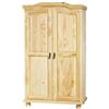 Armadio 2 ante battenti bern in pino massello 104x56x180 cm