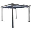 EuroGarden Gazebo pergola da esterno eurogarden daiana in acciaio grigio 3x3 m