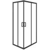 Decor Bagno Box doccia angolare nero con vetro trasparente 70x90x185 cm