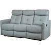 BellaHome Divano 3 posti mia con recliner manuale grigio antracite 179x90x101 cm