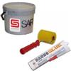 Sarom Fuoco Kit silicone/collante, pittura e rullo per barbecue - sarom fuoco