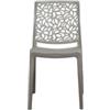Sedia da interno london monoblocco in resina color taupe, 44x56x83,5 cm