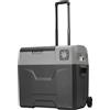 HOMCOM Frigo per Auto da 50L con Pannello Touch, Maniglia e 2 Ruote, in Alluminio e Plastica, 58.6x37.8x54.5 cm, Grigio
