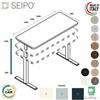 SEIPO T-LEG SRIVANIA regolabile in altezza P. 600 monobloco sagomato struttura metallica gambe a T Seipo TL.0209 10 11