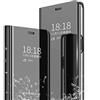 Wuzixi Cover per Xiaomi Redmi 10C. Flip Custodia Specchio con Funzione Kickstand, Ultra-Sottile Specchio Tecnologia di Elettroplaccatura, Custodia per Xiaomi Redmi 10C.Nero