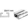 OSCULATI Rotaia in Alluminio per Scorrevoli 1 m 22x11mm