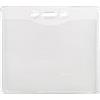 Portabadge orizzontale in vinile con asola/fori (100 pz.)