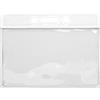 Portabadge orizzontale in vinile - top colorato bianco (100 pz.)