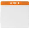 Portabadge large per eventi - top arancione (100 pz.)