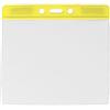 Portabadge large per eventi - top giallo (100 pz.)