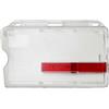 Portabadge orizzontale con disp. scorrimento rosso (100 pz.)