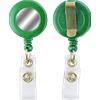 Yo-yo portabadge VERDE con adesivo argentato (conf. da 100 pz.)