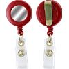 Yo-yo portabadge ROSSO con adesivo argentato (conf. da 100 pz.)