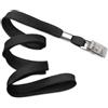Cordoncino piatto 10 mm - NERO - con clip bulldog (conf. da 100 pz.)