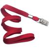 Cordoncino piatto 10 mm ROSSO - con clip bulldog (conf. da 100 pz.)