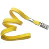 Cordoncino piatto 10 mm GIALLO - con clip bulldog (conf. da 100 pz.)