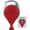 Yoyo portabadge anti-attorcigliamento con moschettone - rosso (conf. da 100 pz.)