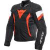 Dainese GIACCA AVRO 5 TEX JACKET BLACK RED-FLUO WHITE | DAINESE