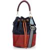 Ebarrito Borsa in pelle con tracolla removibile e chiusura coulisse