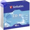 VERBATIM CD-R 700MB 52x Slim 10pz VERBATIM Extra Protection - 43415