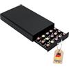 INTIRILIFE Cassetto portacapsule 50 Capsule di caffè- Compatibile con Le Capsule Nespresso -38.2 x 23.2 x 5,6 cm- Cassetto portacapsule Cassetto portacapsule in Nero Macchina per Capsule