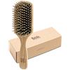 TEK - Spazzola Rettangolare Grande in Legno di Frassino, Handmade in Italy, con Dente Corto, per Capelli Medio-Corti, Lunghi e Lisci, Districante e Massaggiante