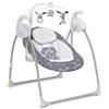 Aziamor Sogni D'oro Pocket Altalena 3 IN 1 Sdraietta Culla a Dondolo Elettrica Grigio