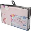 Aziamor Tappettone Pieghevole per Pavimento Neonati Fantasia Unicorno 120x90 cm