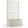 Stefanplast Fioriera ethica rettangolare 80 cm con spalliera gesso