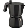 Alessi Moka DC06/6 B - Caffettiera in alluminio pressofuso, manico e bottone in PA, nero, 6 tazze