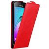 Cadorabo Custodia per Samsung Galaxy J3 / J3 DUOS 2016 in ROSSO MELA - Protezione in Stile Flip con Chiusura Magnetica - Case Cover Wallet Book Etui