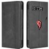 HualuBro Cover per ASUS ROG Phone 3 ZS661KS, Flip Cover a Libro in Retro PU Pelle Magnetica Antiurto Case Portafoglio Custodia per ASUS ROG Phone 3 Strix Cover (Nero)