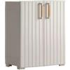 Keter Armadio in resina basso keter groove grigio, 80x45x98 cm