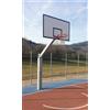 Basket monotubo sbalzo cm 225 con bussola da esterno 1 protezione cm 3