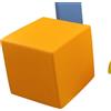 Cubo Soft Blu, cm 40x40x40
