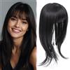 Nexyshe - Extension di capelli da 46 cm per capelli sottili, topper per capelli da 10,2 cm x 12,7 cm con base morbida, extension per capelli lisci naturali da donna
